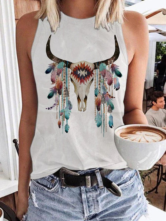 Vintage Western Print Tank Top