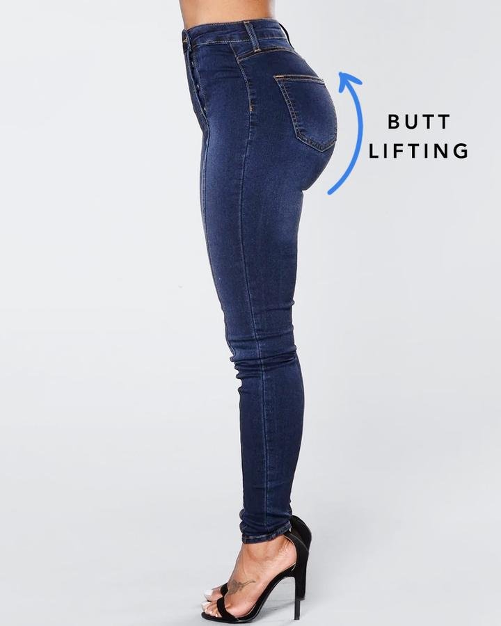 Double Breasted High Waist Skinny Jeans