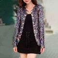 Chic Long Sleeve Multicolor Outerwear