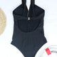 Ladies Striped One Piece Swimsuit