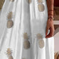 V-neck loose pineapple floral print suspender dress Loosen Knitting Dress