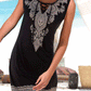 Print Lace Sleeveless Dress