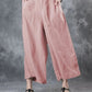 Women's Cotton Linen Casual Ninth Pants
