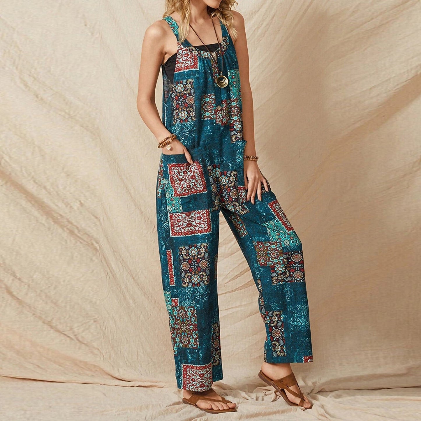 Vintage Leisure print jumpsuit