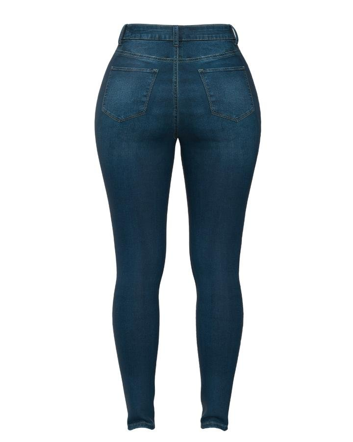 Elastic High Waist Jeans