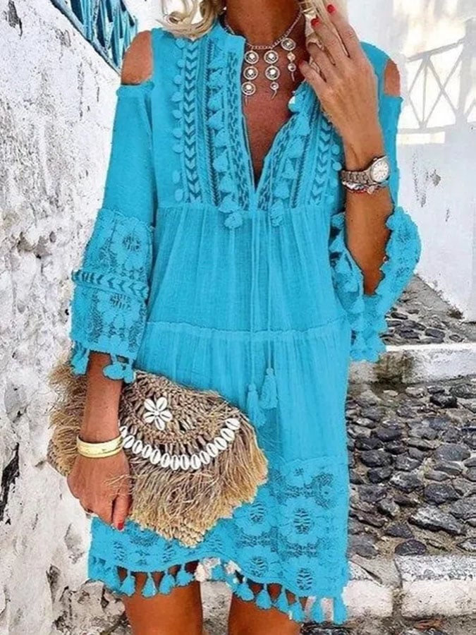 Bohemian Panel Lace Dress