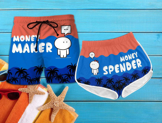 Couple Matching - Money Maker and Money Spender - Shorts