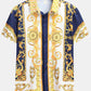 Baroque Print Button Up Shirt & Shorts