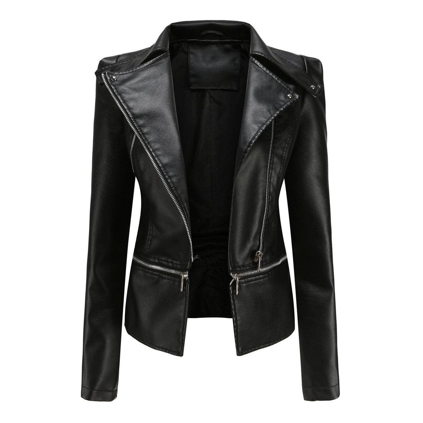 Zipper Soft Leather Jacket