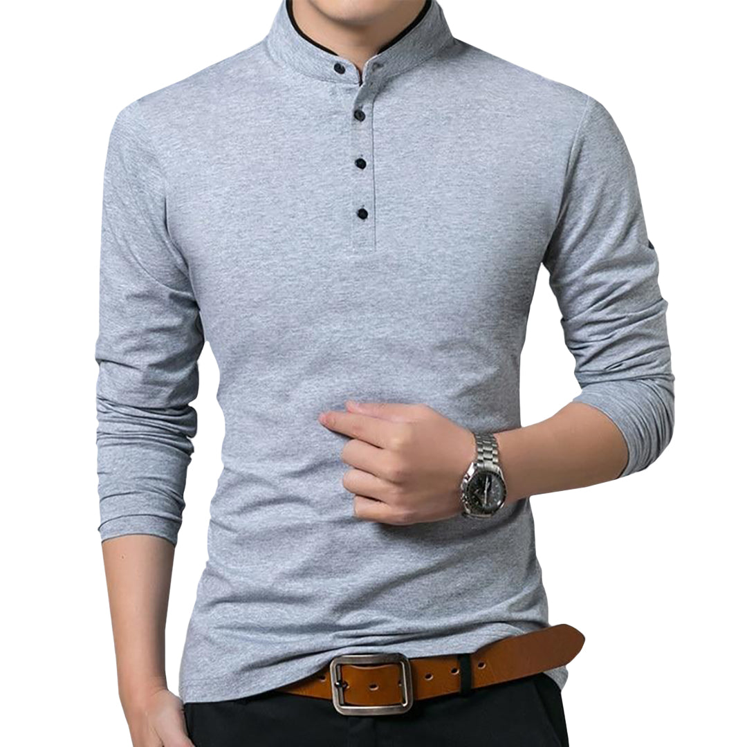 Rakkiss™ Buttoned Collar Polo Shirt