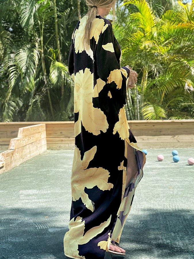 Beach Vacation Print Dress