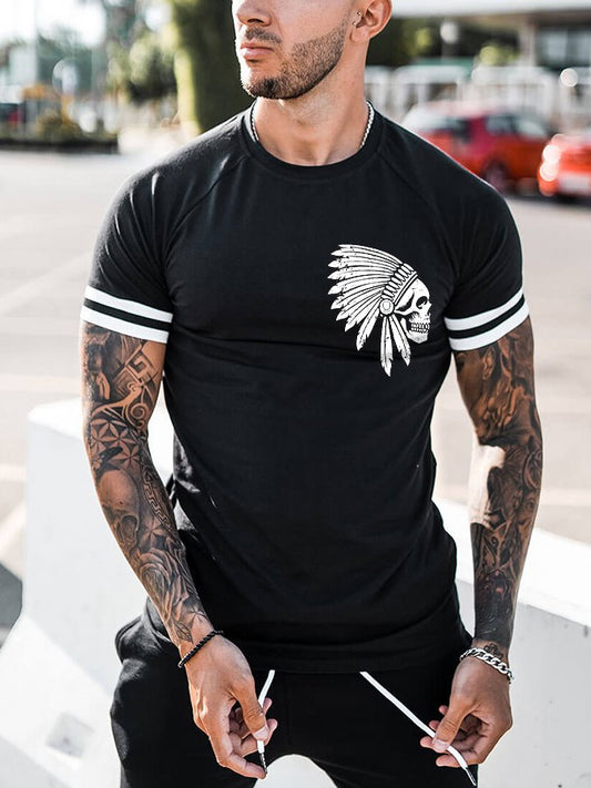 Men's Indian Print Athleisure T-Shirt