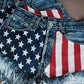 Women's ripped denim shorts