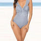 Ladies Striped One Piece Swimsuit