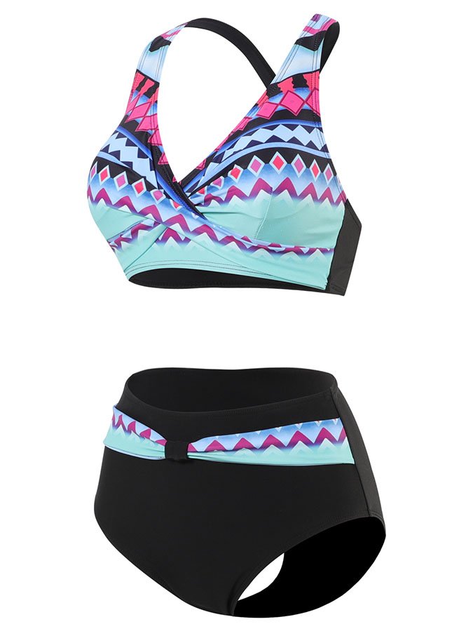 Geometric Print Bikini Set