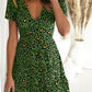 V-Neck Leopard Dress