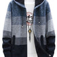 Contrast Color Hooded Trendy Zip Cardigans