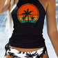 Palm Tree Print Bikini Set