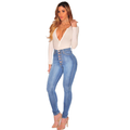 Single Breasted High elastic tight jeans