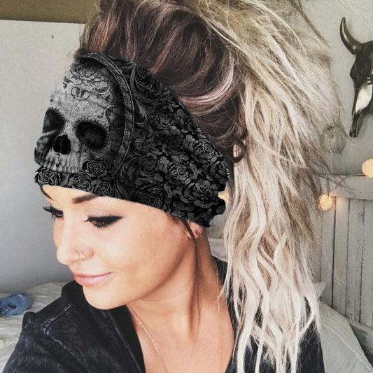 Punk Skull Printed Headband