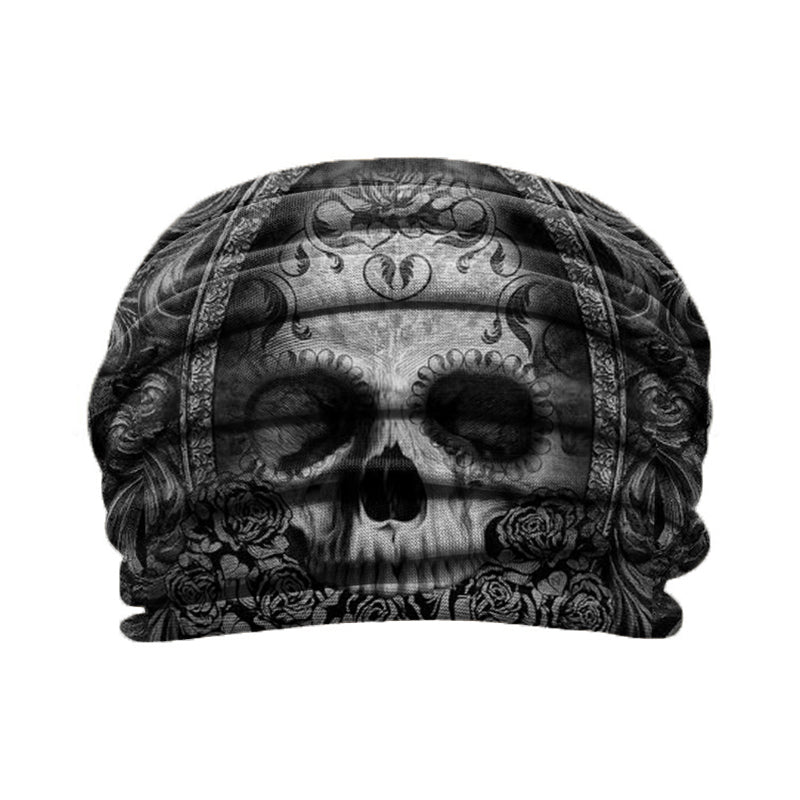 Punk Skull Printed Headband