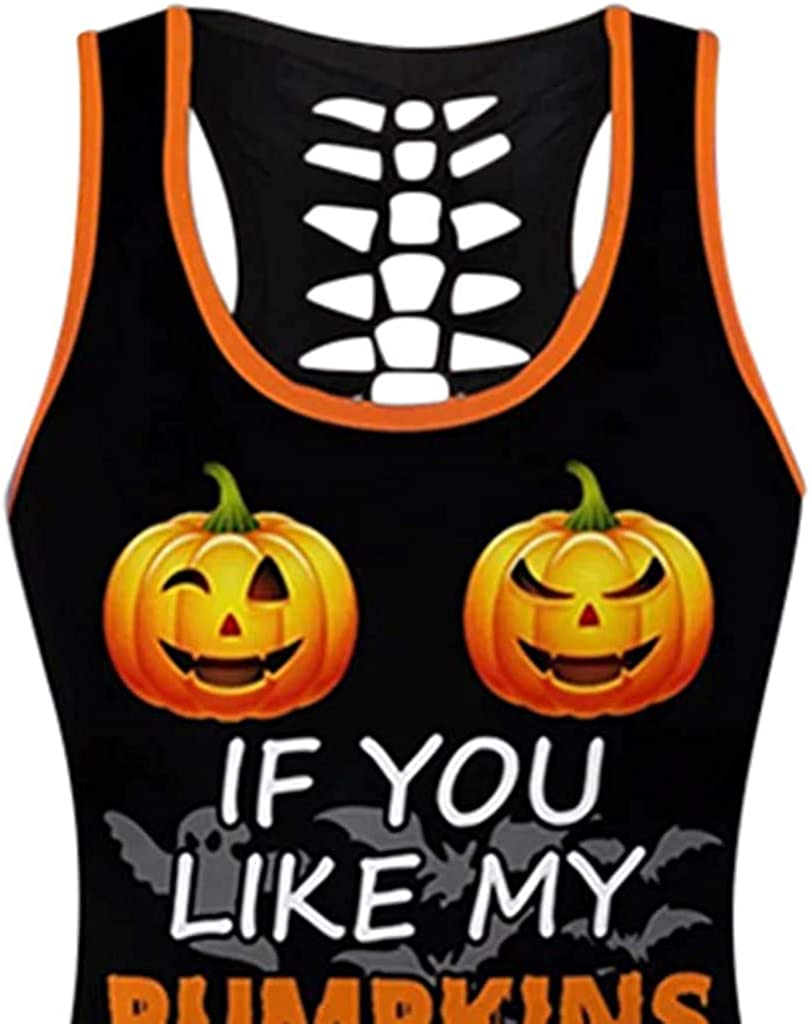 Halloween Sleeveless Tank Top Set