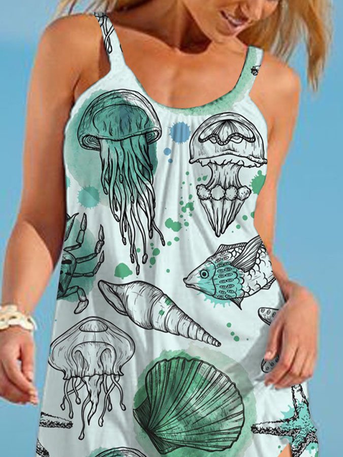 Printed Slip Dress