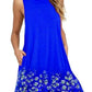 Round Neck Sleeveless Print Dress