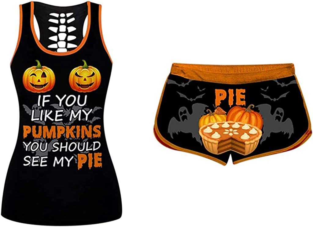 Halloween Sleeveless Tank Top Set