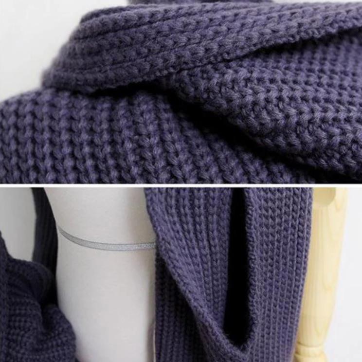 Trendy Knitted Sweater-Scarf With Sleeves