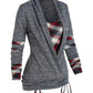 Women's Plaid Stitching Long Sleeve Sweatshirt
