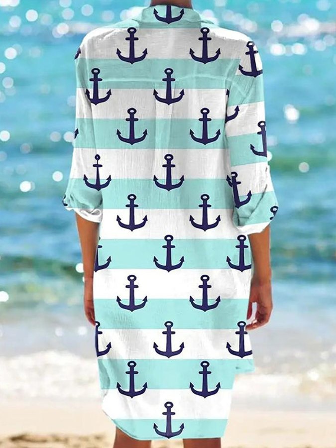 Ocean Printed Holiday Casual Shirt