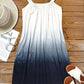 Gradient Ruffled Sleeveless Mini Dress