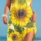 Full Sunflower Print Dress