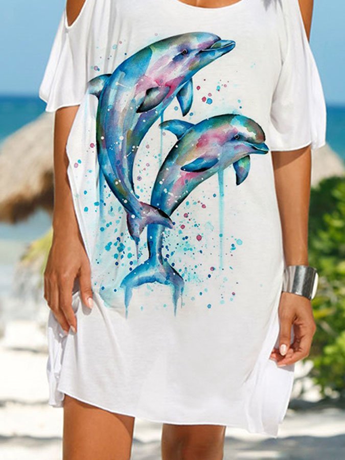 Dolphin Print Dress
