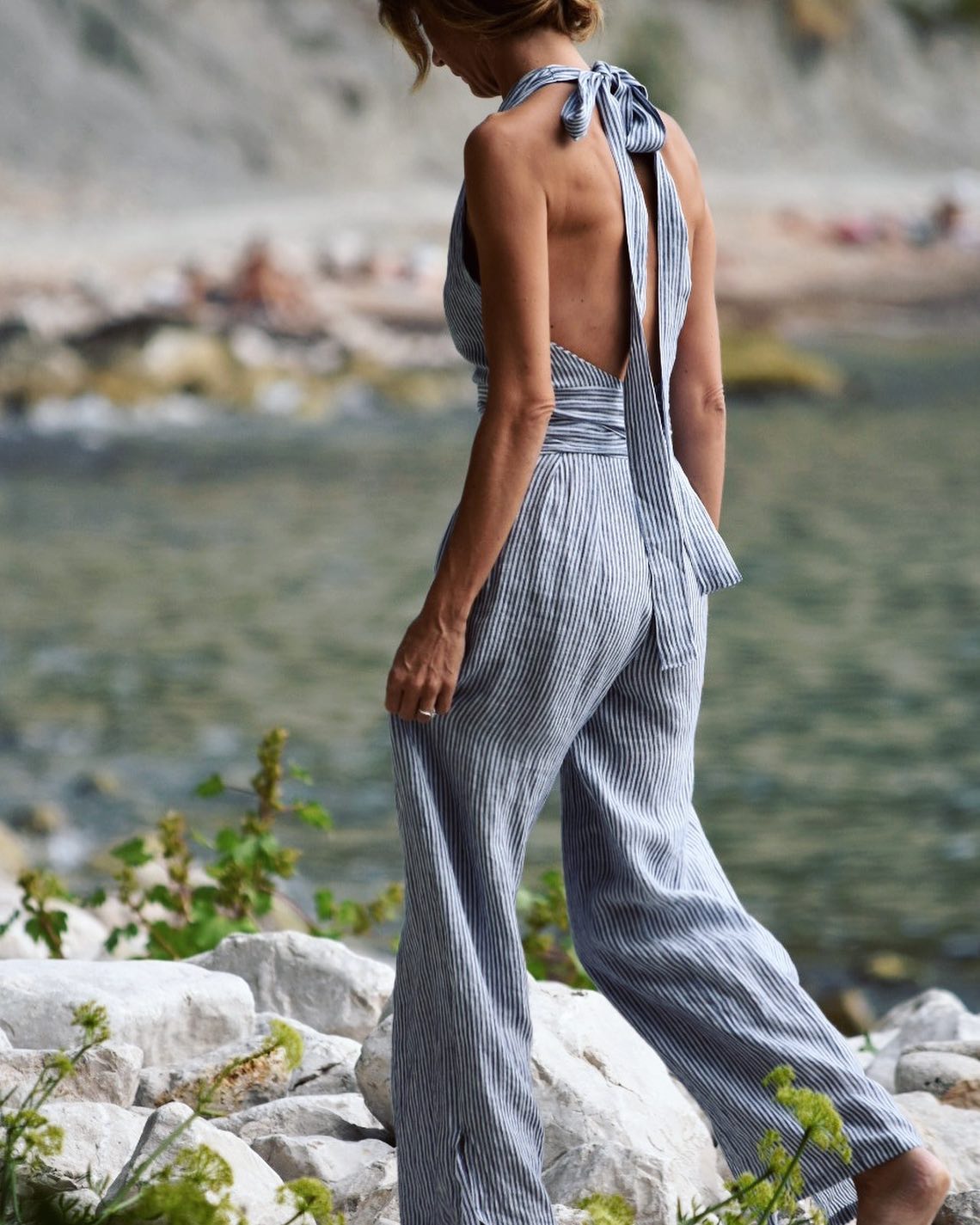 Elegant gingham jumpsuit