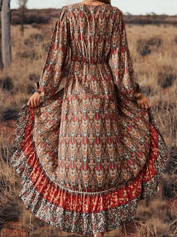 Vintage Print Dress