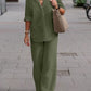 Women&#039;S Casual Solid Color Two Piece Suit