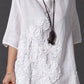Loose Embroidered Solid Dress