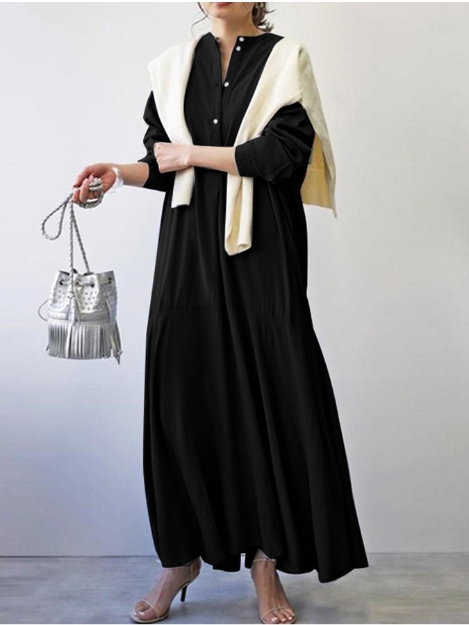 Loose Irregular Ruffle Dress