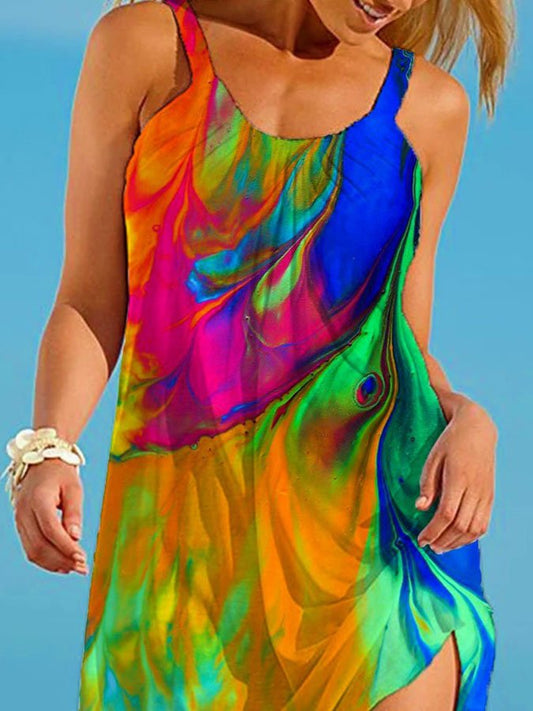 Colorful Print Dress