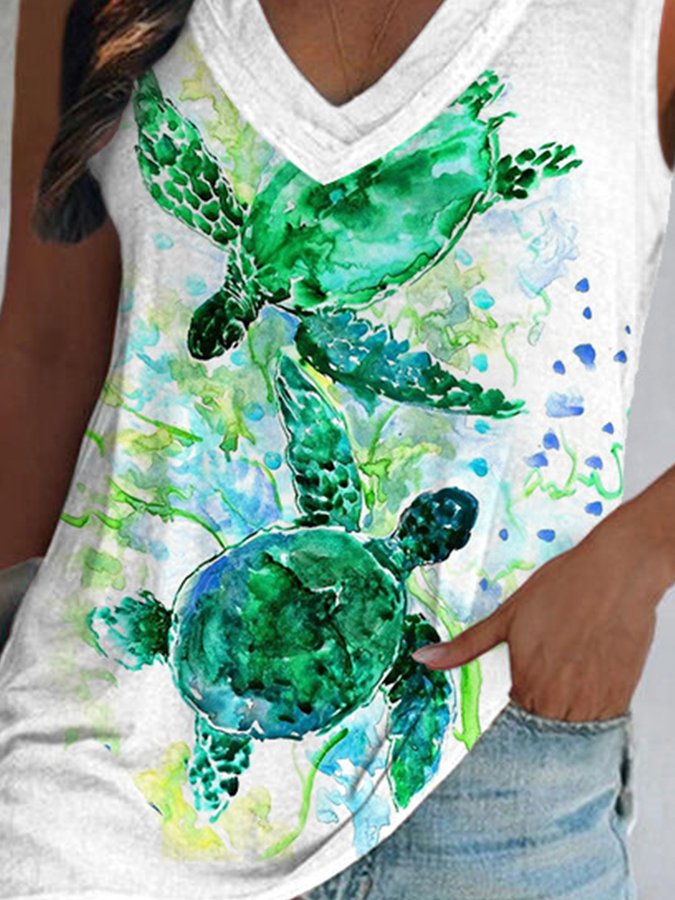 Turtle Print Vest