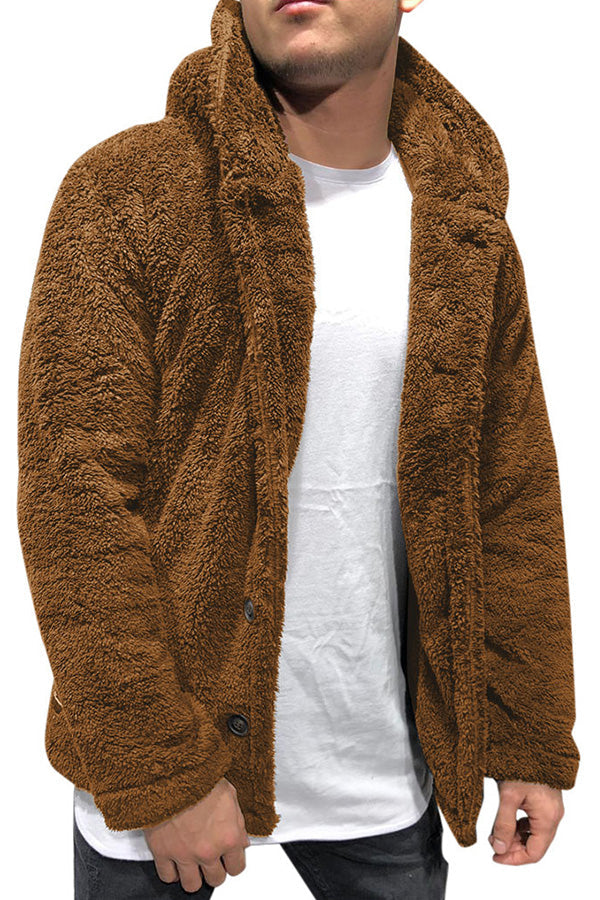 Men's Hooded Solid Color Jacket