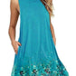 Round Neck Sleeveless Print Dress