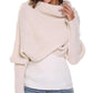 Trendy Knitted Sweater-Scarf With Sleeves