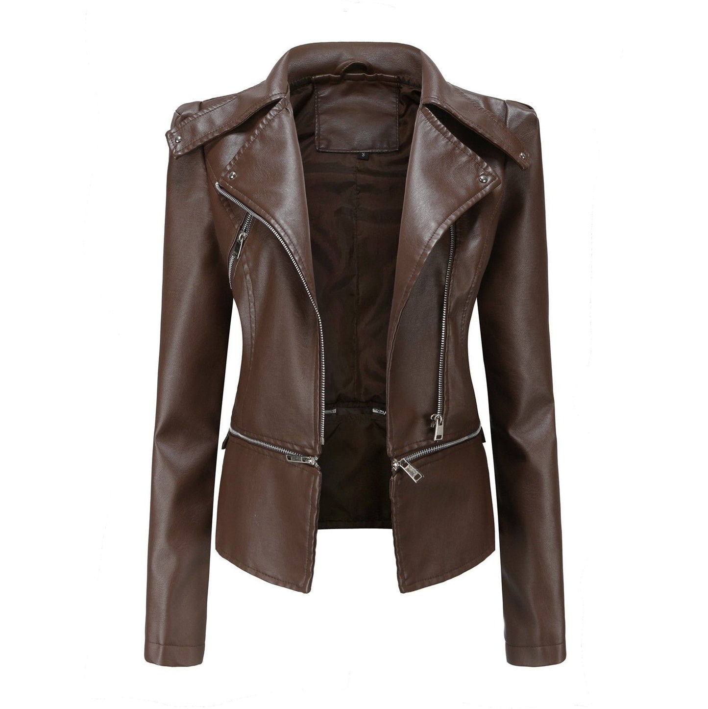 Zipper Soft Leather Jacket