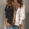 Wild Leopard V-Neck Long Sleeve Sweater