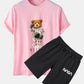 Astronaut Bear Print T-Shirt & NASA Print Shorts