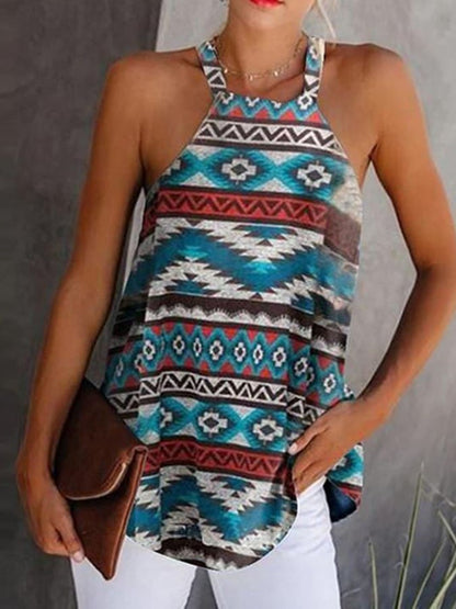 Western Geometric Print Camisole