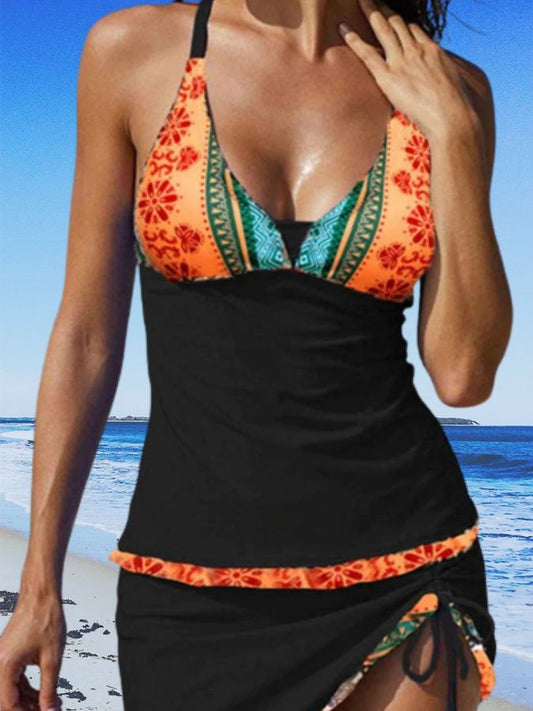 Printed Bikini Swimsuit Set